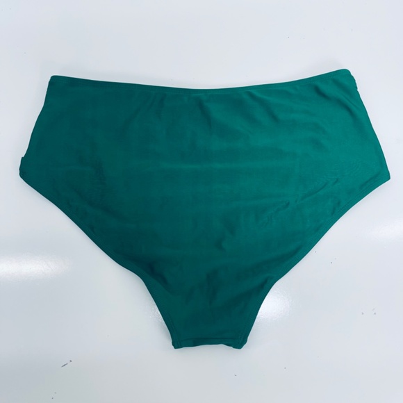 Women’s Plus Size XXL High Waisted Swimsuit Bottoms Green NWT - Picture 7 of 7